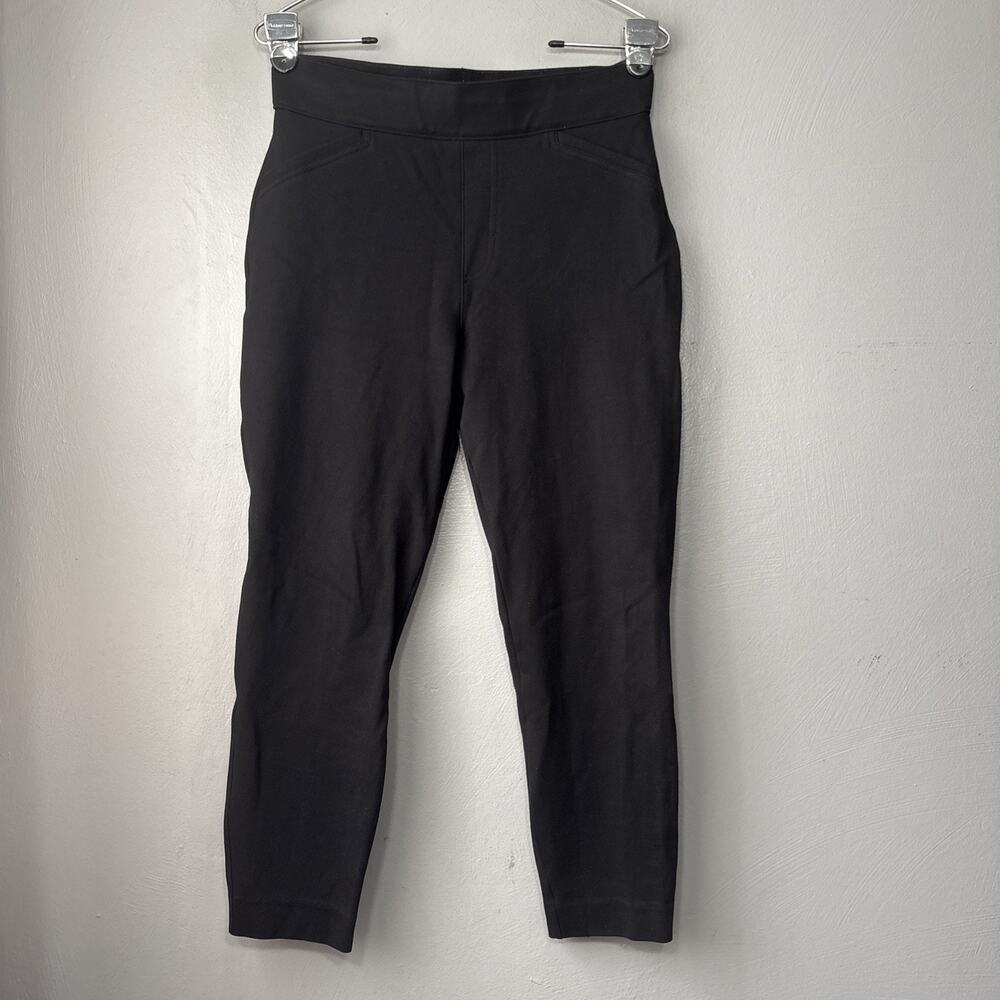 Spanx Ankle Legging Size Medium Petite Black Skinny Knit Pants Equestrian Riding